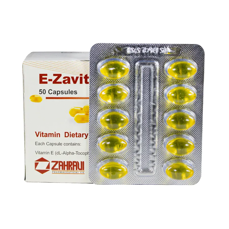 کپسول ژلاتینی ای-زاویت 400 زهراوی 50 عددی 1