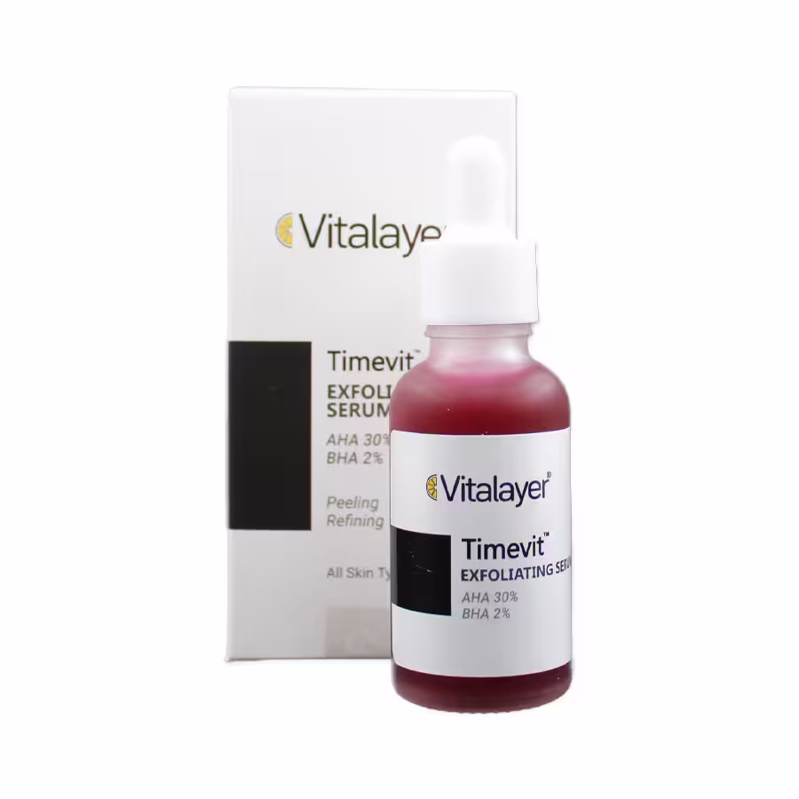 سرم لایه بردار قوی  تایم ویت ویتالیر حاوی AHA30% و BHA2% سی میلی لیتر 2