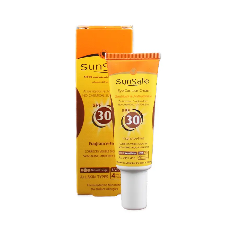 کرم دور چشم حاوی ضدآفتاب سان سیف SPF30 بژ طبیعی  20 میلی لیتر 1