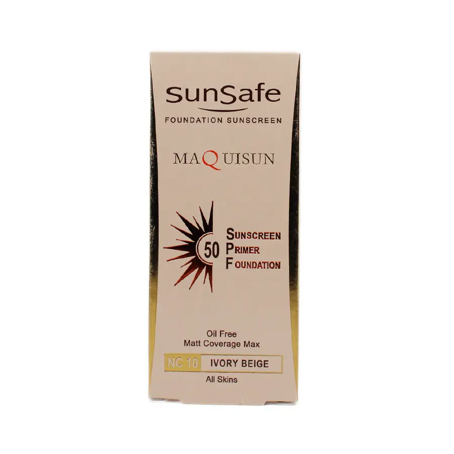 ضدآفتاب کرم پودری مکیسان سان سیف SPF50 NC10 بژ عاجی 40 گرم 3