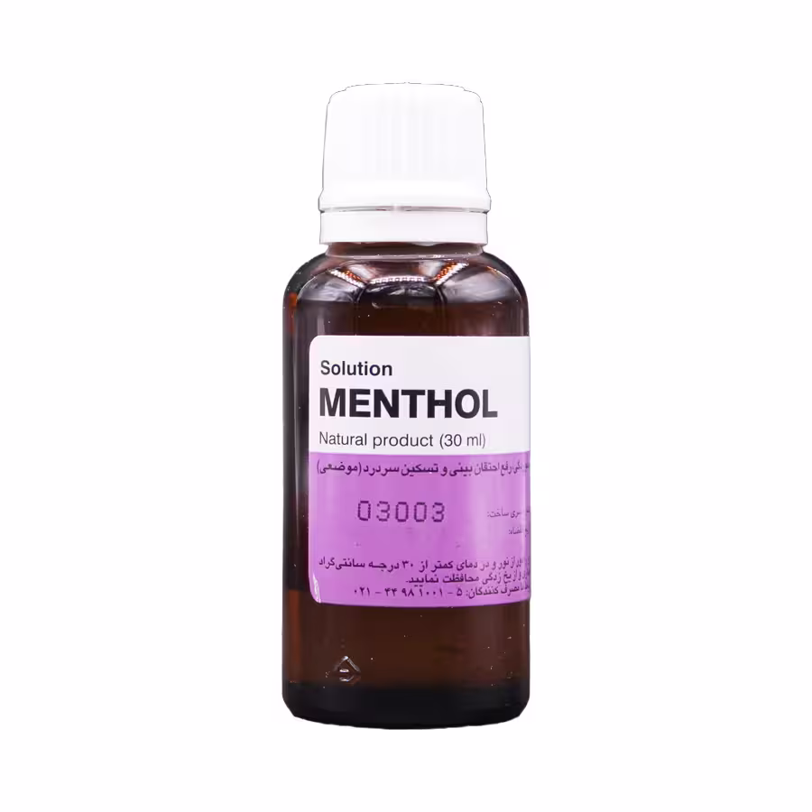 محلول غیر خوراکی منتول پور سینا 30 میلی لیتر 7