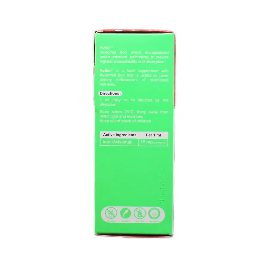 قطره خوراکی آهن آویفر آویوال با طعم بیسکوییت 30 میلی لیتر 3