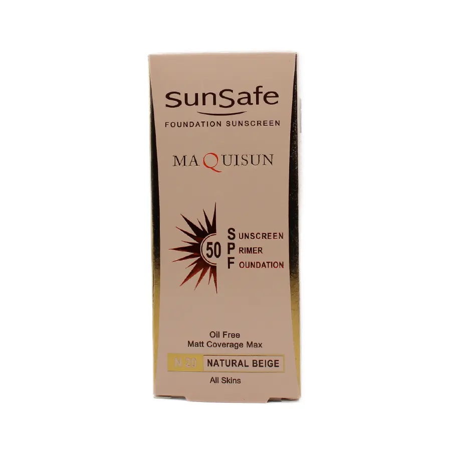 ضدآفتاب کرم پودری مکیسان سان سیف SPF50 N20 بژ طبیعی 40 گرم 3